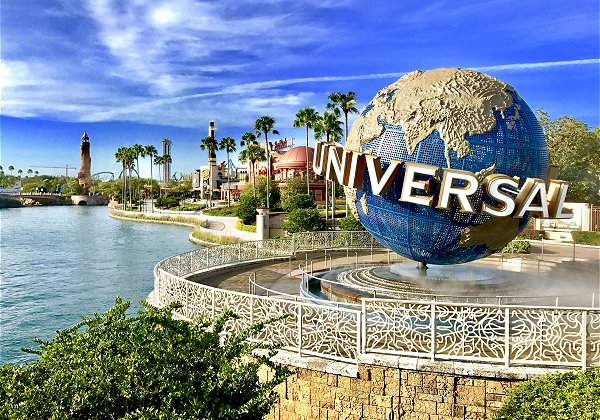 Revolving Universal logo, Universal Studios Florida USA  